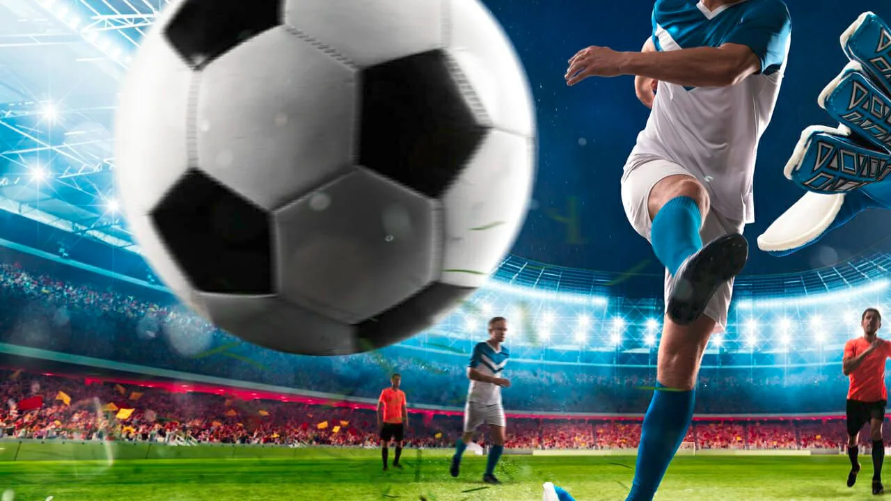 Tampilan pertandingan olahraga di layar digital